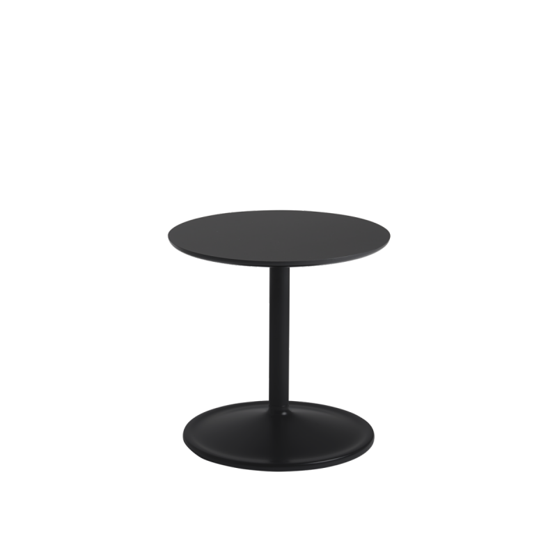 Muuto SOFT SIDE Stolik Okrągły 40 cm Czarny / Blat 41 cm Nanolaminat