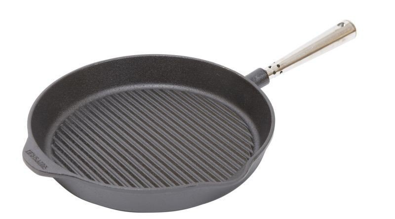 Skeppshult - Patelnia Żeliwna Grillowa Głęboka z Odpływem 28 cm