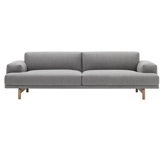 Muuto COMPOSE Sofa 3-Osobowa - Szara (Fiord 151)