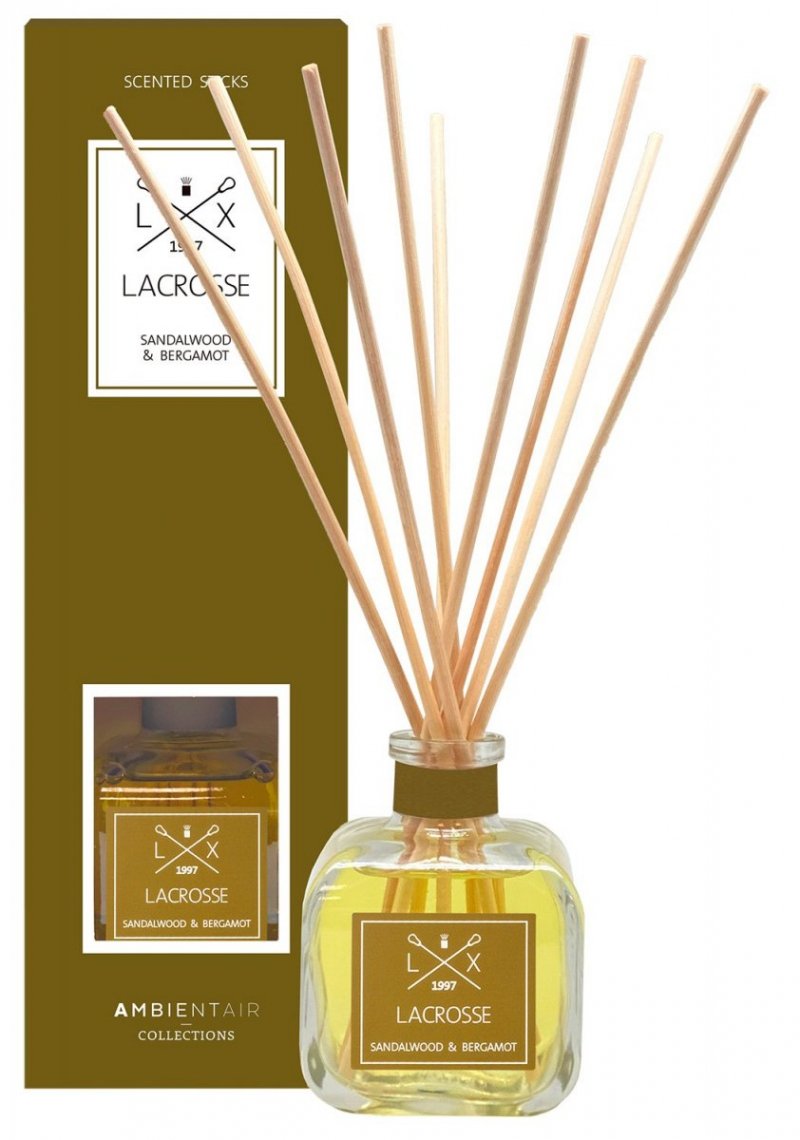 Lacrosse CLASSIC Dyfuzor Zapachowy z Patyczkami 200 ml / Zapach Drzewo Sandałowe i Bergamotka