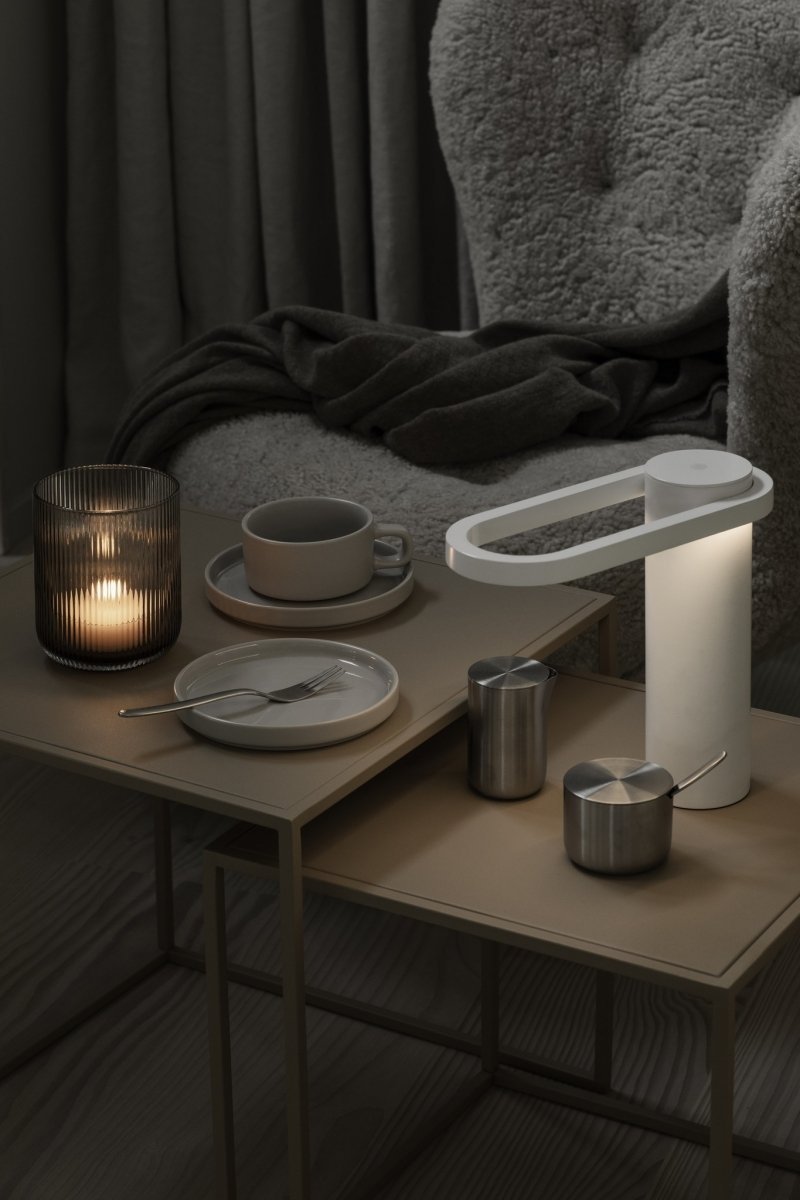 Blomus HOOP Bezprzewodowa Lampa LED Stołowa - Szara Satellite