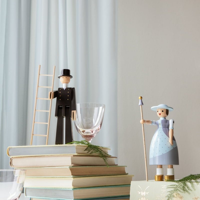 Kay Bojesen CHIMNEY Figurka Drewniana - Kominiarz z Drabiną