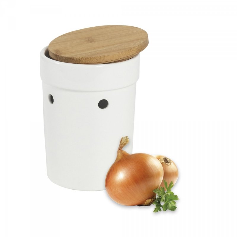 Kela SALENA Ceramiczny Pojemnik na Cebulę / Biały
