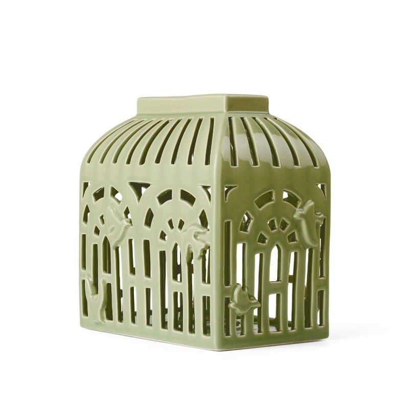 Kähler ORANGERY Lampion / Świecznik Zielony 16 cm