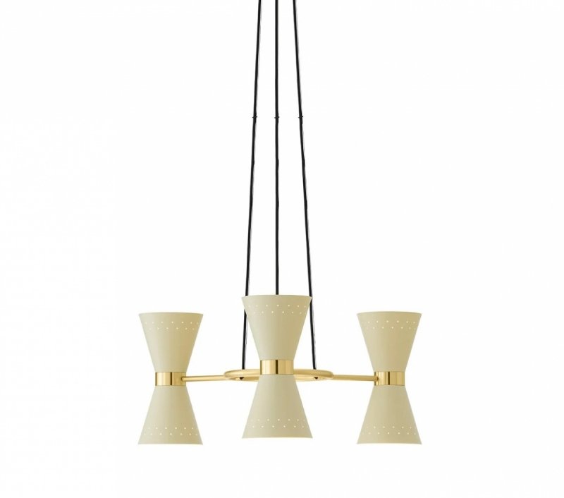 Audo COLLECTOR Żyrandol - 3 Lampy / Kremowy - Złoty