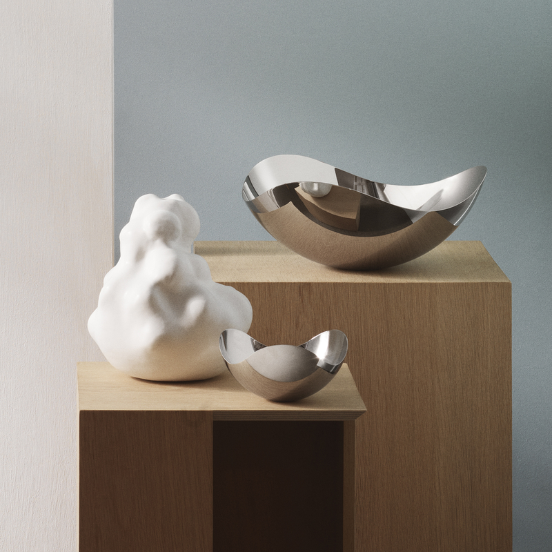 Georg Jensen BLOOM Misa z Polerowanej Stali Nierdzewnej 16 cm