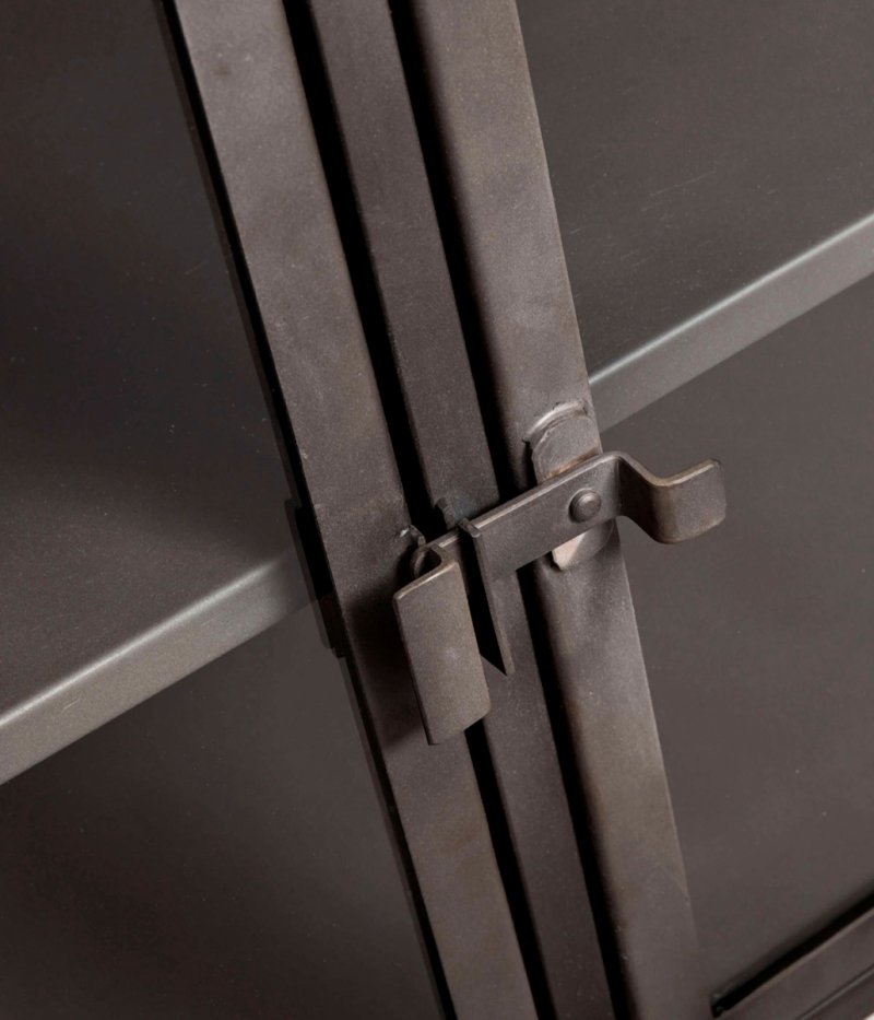 Muubs BOSTON Metalowa Witryna Przeszklona 200 cm / Czarna