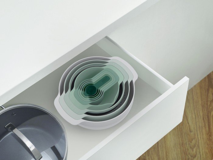 Joseph Joseph NEST 9 Zestaw Misek i Miarek Kuchennych / Zielony SAGE