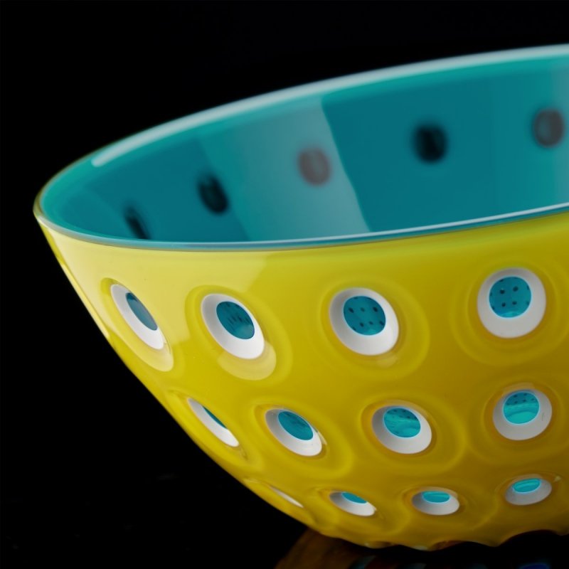 Guzzini LE MURRINE Miska 25 cm / Żółto Turkusowa