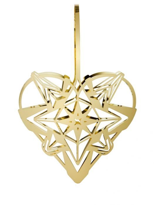 Rosendahl KAREN BLIXEN Christmas Zawieszka Świąteczna - Serce 25 cm Złote