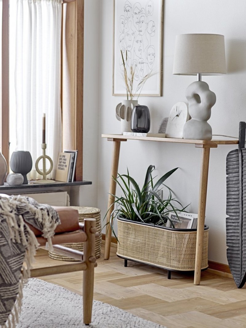 Bloomingville EBBIE Kwietnik na Nóżkach / Rattanowy