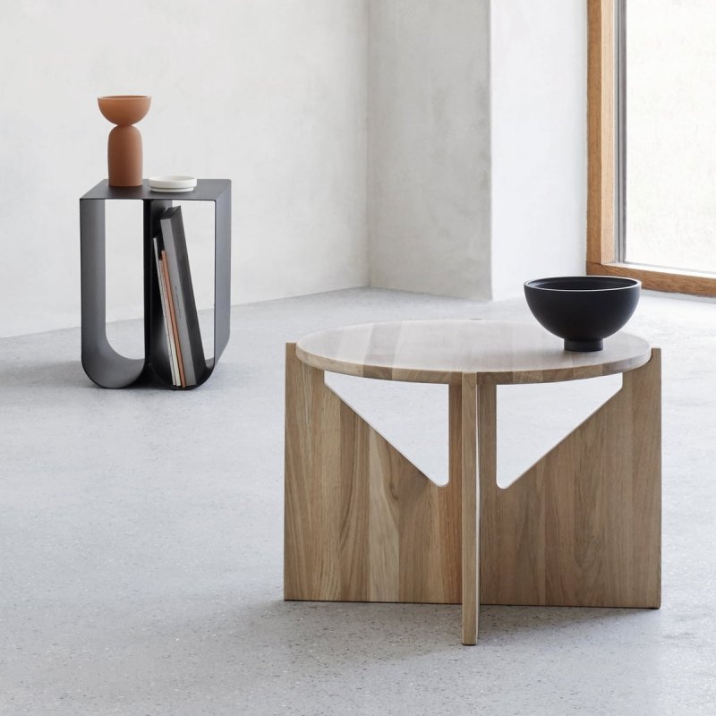 Kristina dam studio CURVED Stalowy Stolik Pomocniczy - Boczny / Czarny