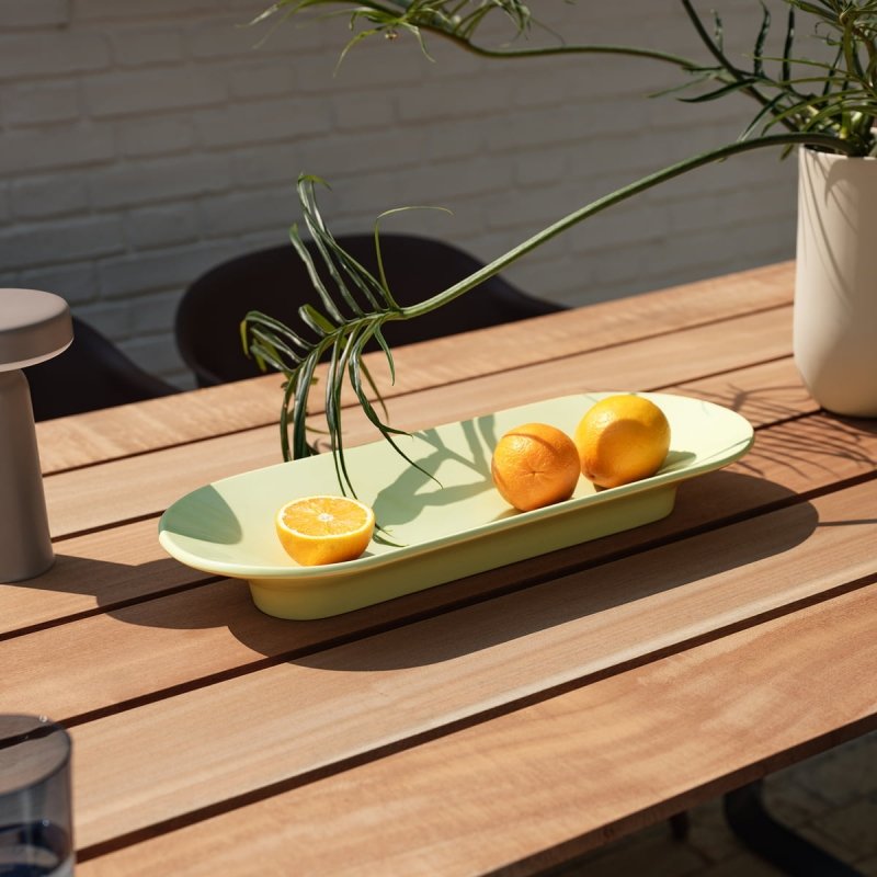 Muuto 70/70 Stół Ogrodowy 225x90 cm Blat z Drewna Sapelli / Rama Szara