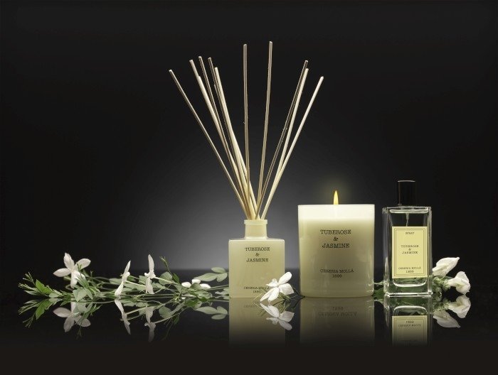 Cereria Molla BOUTIQUE Dyfuzor Zapachowy z Patyczkami 100 ml Tuberose and Jasmine