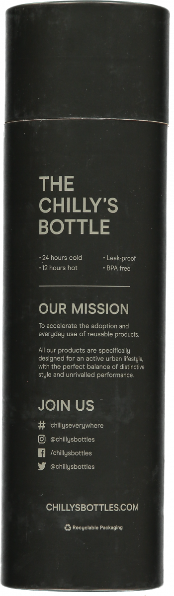 Chilly's MATTE Stalowa Butelka Termiczna 500 ml / Czarna