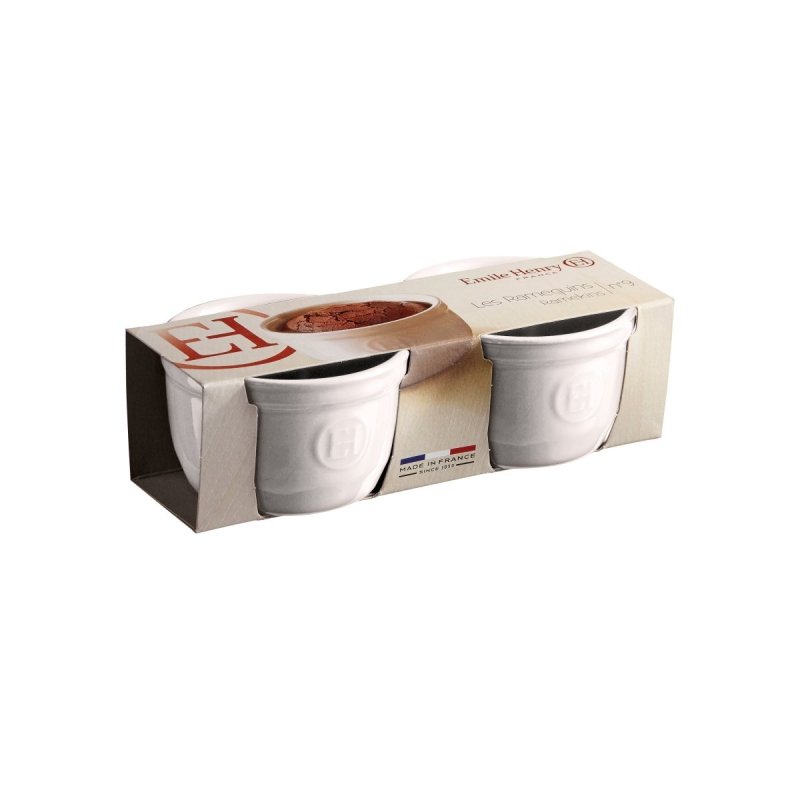 Emile Henry - Foremka do Zapiekania Typu Ramekin 2 Szt. N°9 - Biała