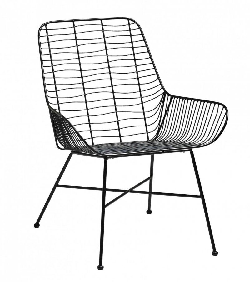 Villa Collection NORDIC Krzesło Metalowe 77 cm Czarne