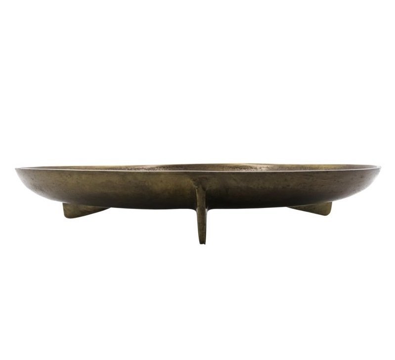 House Doctor CAST Patera - Taca Okrągła 38 cm Antyczny Mosiądz