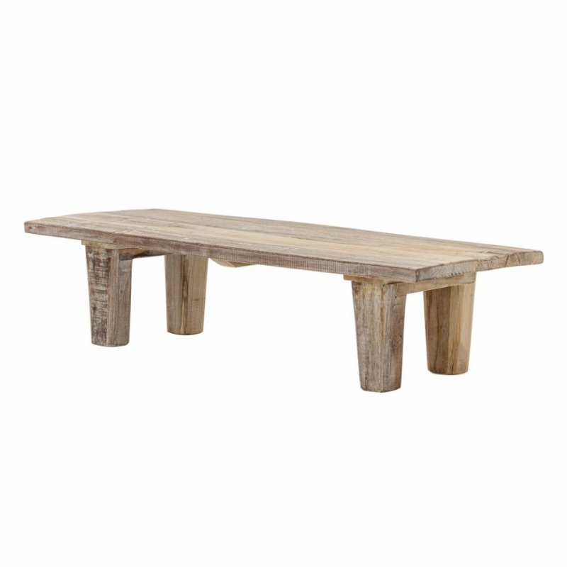 Bloomingville RIBER Ławka z Drewna z Recyklingu 102 cm / Naturalna
