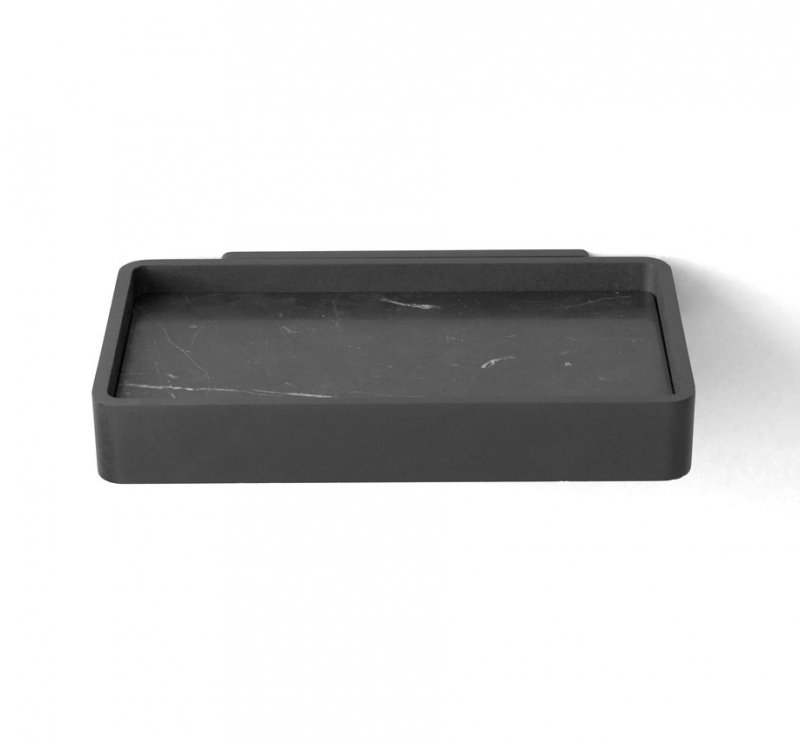 Menu BATH Ścienna Półka Łazienkowa 20 cm / Czarna - Czarny Marmur