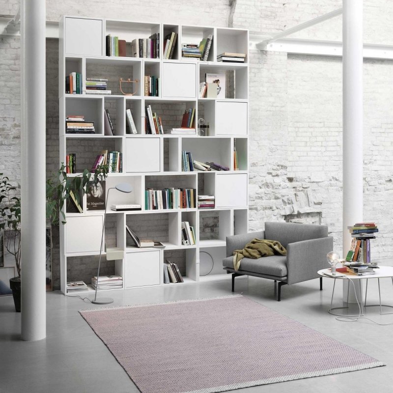 Muuto OUTLINE Fotel - Szary - Tkanina Trio 133 / Czarne Nogi