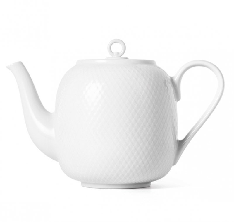 Lyngby Porcelain RHOMBE Dzbanek do Herbaty 1,9 l Biały
