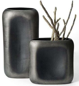 Philippi LAVAL Aluminiowy Wazon do Kwiatów 28 cm / Czarny