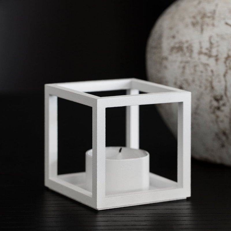 by Lassen KUBUS T Świecznik Tealight - Biały