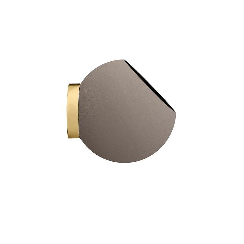 Aytm GLOBE Ścienna Donica do Kwiatów 21 cm Taupe / Złoty Uchwyt