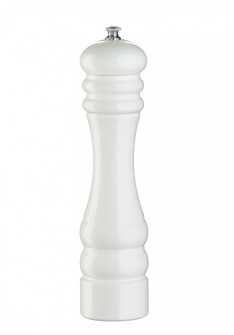 Zassenhaus BERLIN Drewniany Młynek do Soli 24 cm Biały Połysk