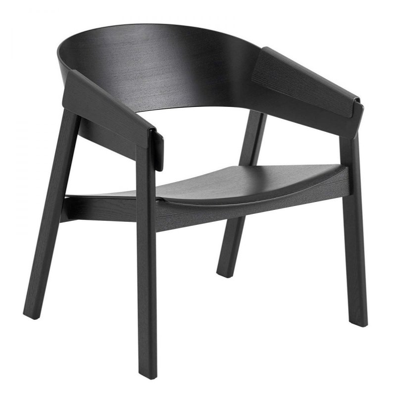 Muuto COVER LOUNGE Krzesło Drewniane - Czarne