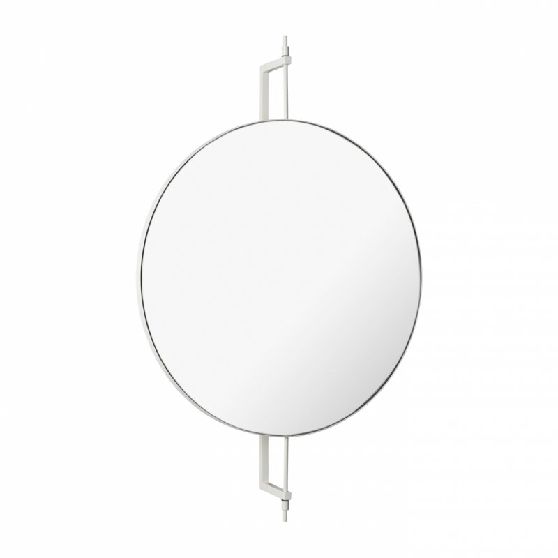 Kristina dam studio ROTATING Obrotowe Lustro Ścienne 60 cm Okrągłe / Jasnobeżowe