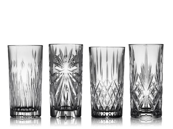 Lyngby Glass KRYSTAL Kryształowe Szklanki do Long Drinków 360 ml 4 Szt.