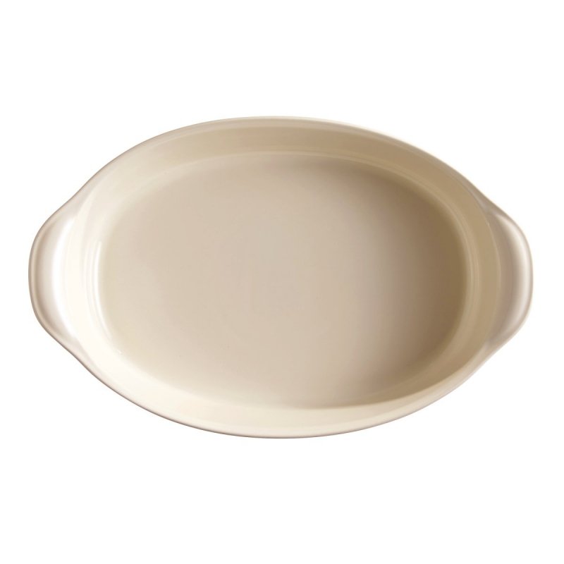 Emile Henry NATURAL CHIC Forma - Owalne Naczynie do Zapiekania 41 cm Kremowe