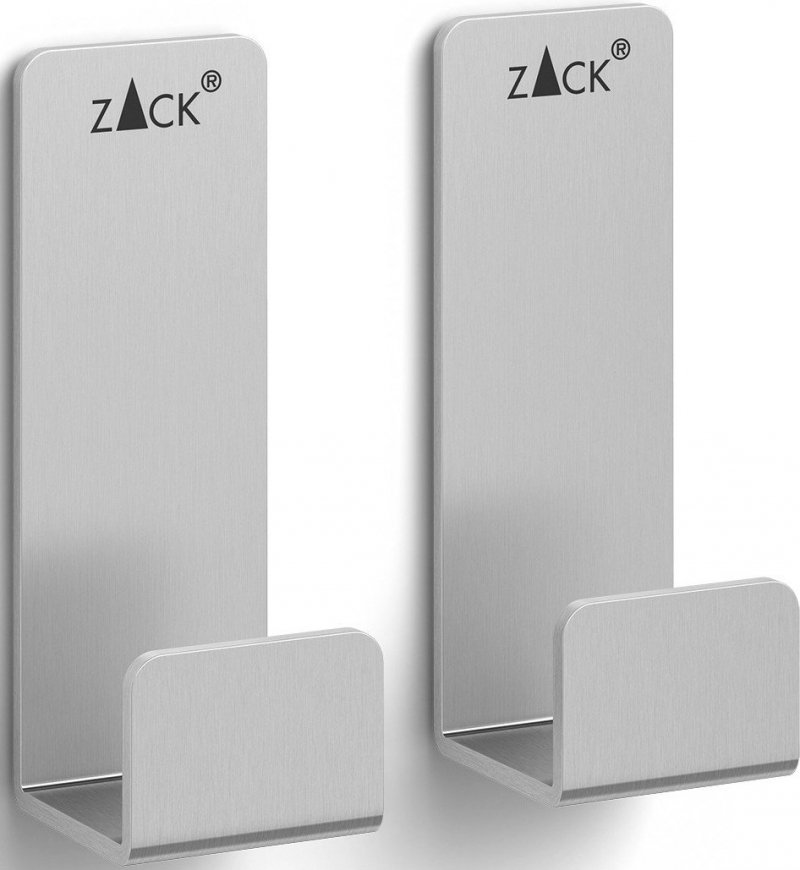 Zack POTES Haczyk - Wieszak Ścienny Samoprzylepny 5,5 cm 2 Szt. / Srebrny Matowy