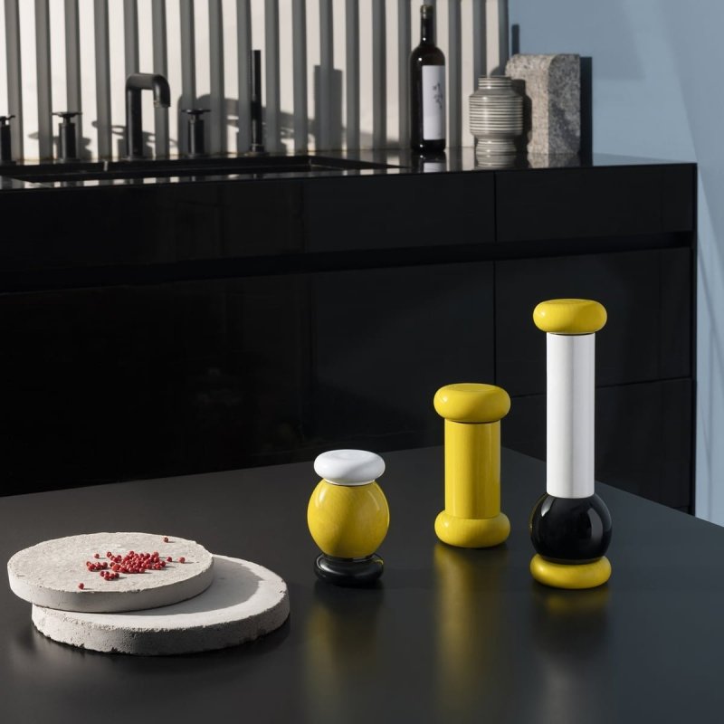 Alessi TWERGI Młynek do Soli lub Pieprzu 11 cm Żółty (100-lecie Alessi)