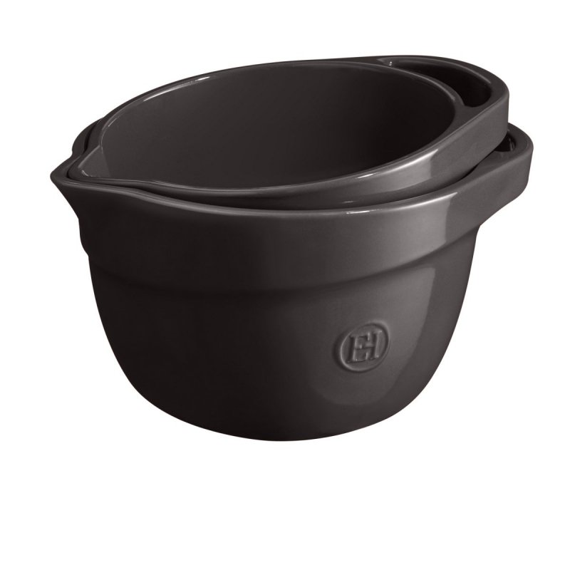 Emile Henry KITCHEN Ceramiczna Miska Kuchenna do Mieszania Ciasta 3,5 l / Czarna