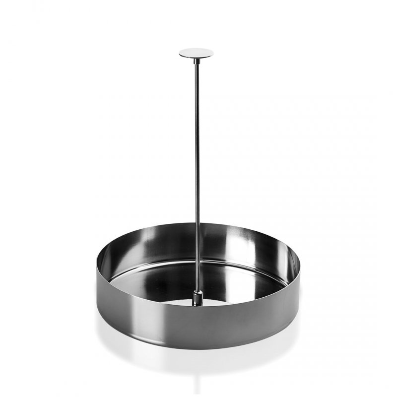 Mepra STILE Okrągły Koszyk z Uchwytem 22 cm / Srebrny Stalowy