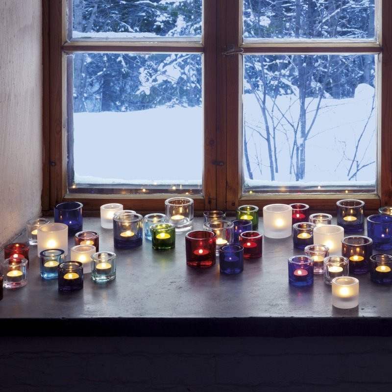 Iittala KIVI Świecznik Tealight / Czerwony