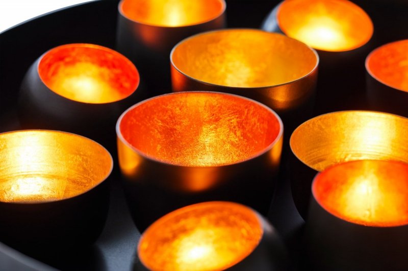 Philippi SANTA LUCIA Świecznik - Taca z Lampionami / Czarny