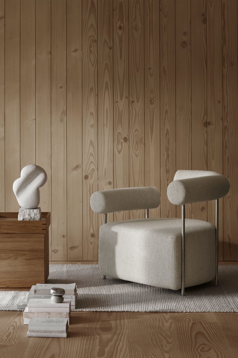 Kristina dam studio SOLITUDE Fotel Tapicerowany Boucle / Beżowy