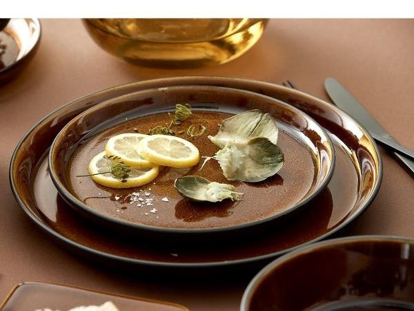 Bitz GASTRO Talerz Obiadowy 27 cm 6 Szt. Czarny - Środek Amber