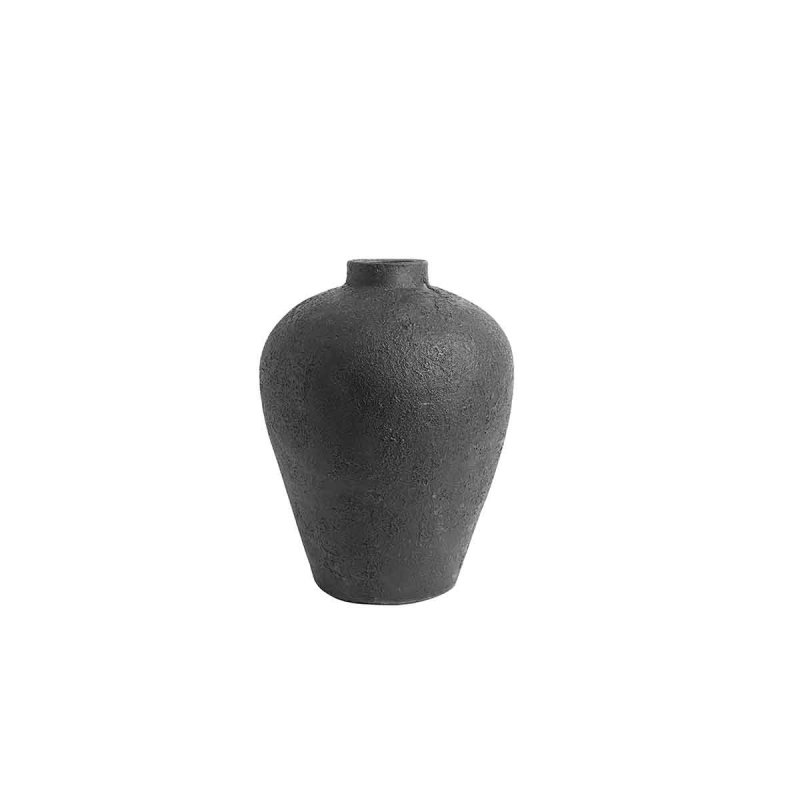 Muubs LUNA Wazon Dekoracyjny z Terakoty 40 cm / Czarny
