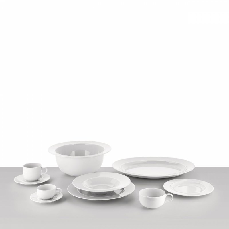 Alessi LA BELLA TAVOLA Talerz Deserowy 20 cm 4 Szt. / Biały