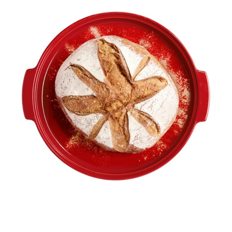 Emile Henry NATURE Okrągłe Naczynie do Wypieku Chleba / Czerwone