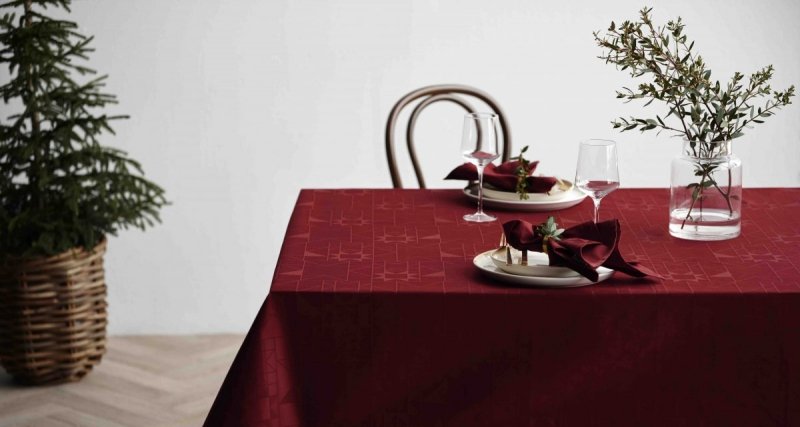 Sodahl CHRISTMAS STAR Obrus Świąteczny 140x370 cm Czerwony