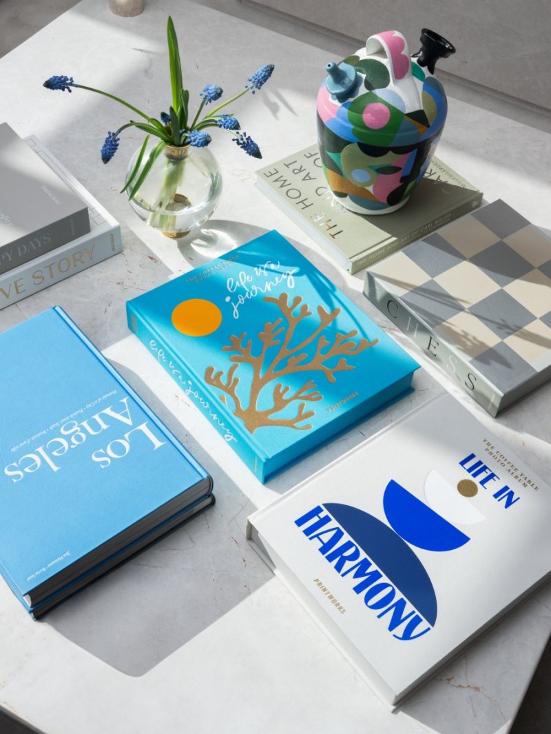 Turkusowy album fotograficzny coffee table