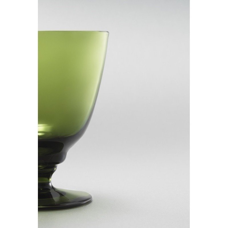 Holmegaard FLOW Kieliszek do Wody 350 ml / Oliwkowy