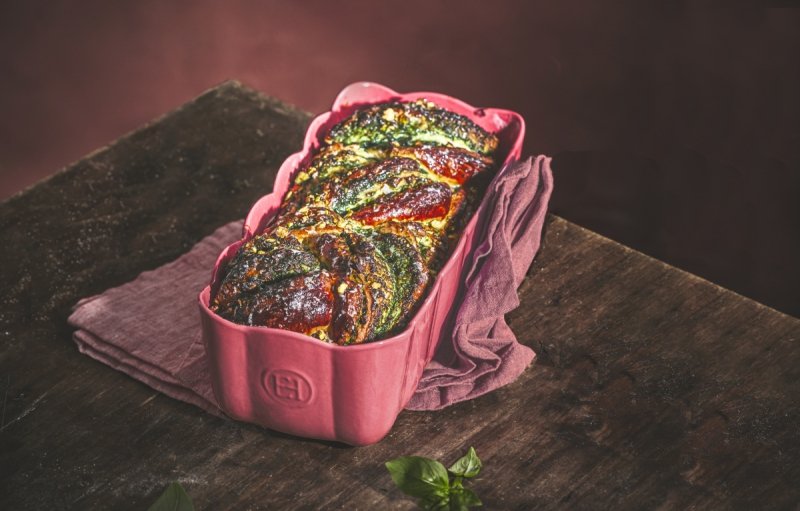 Emile Henry MADELEINE Ceramiczna Forma do Ciasta - Podłużna / Różowa