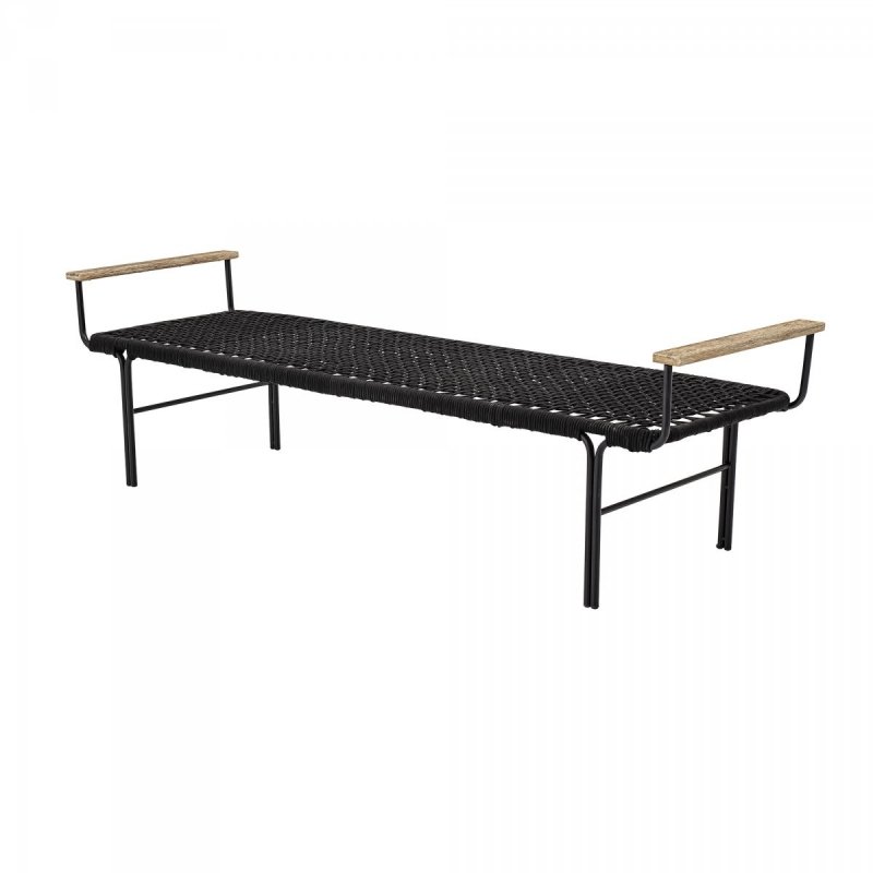 Bloomingville MUNDO Ławka 175 cm / Czarna